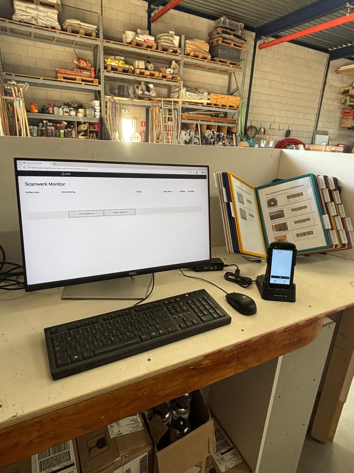 ScanWerkApp beheerportaal en mobiele barcode scan-app voor materiaalregistratie